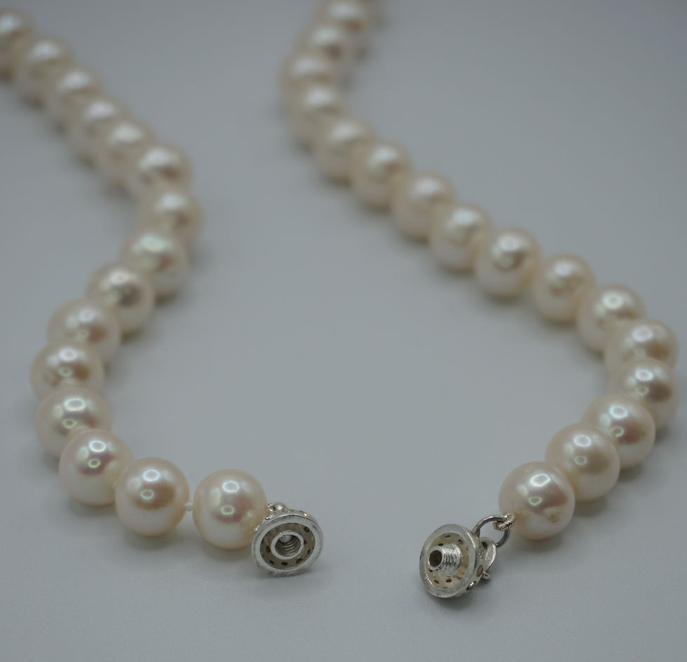 Thumbnail: 8-9mm White Freshwater Pearl Necklace 18 inches
