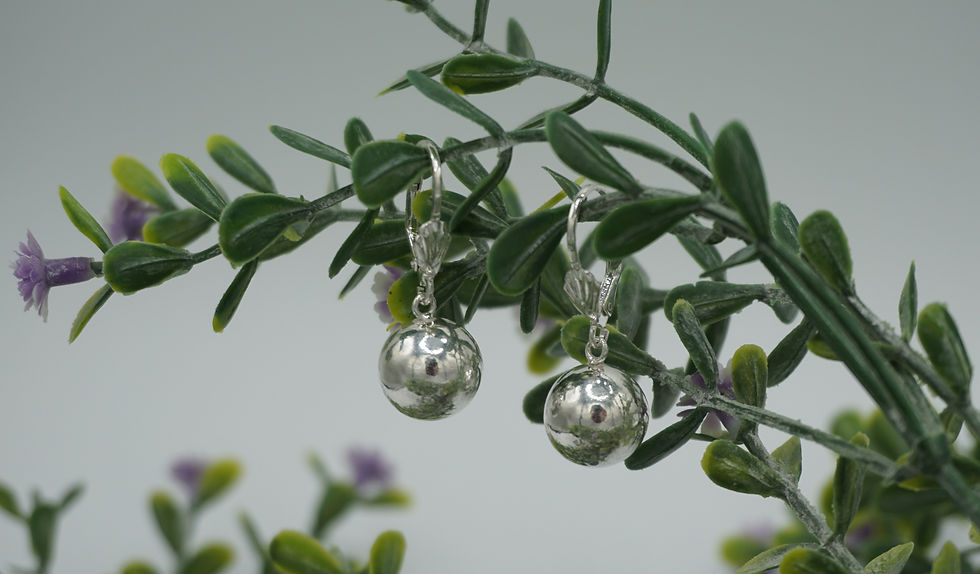 Thumbnail: 925 Sterling Silver 12 MM Cylinder Dangle Lever Back Earring