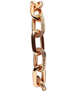 18k Rose Gold Chunky Pave Link Bracelet featuring 6.30ct of Round Diamonds
Ref# 171-17267 - Call for pricing