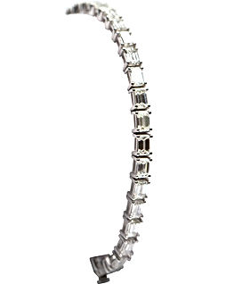 18k White Gold East- West Tennis Bracelet featuring 12.33ct of Emerald Cut Diamonds
Ref# 171-16744 - Call for pricing