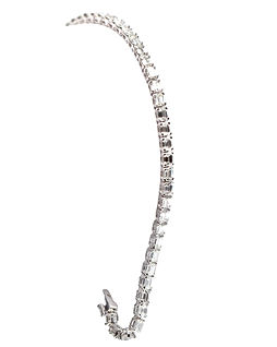 18k White Gold East-West Tennis Bracelet featuring 6.84ct of Emerald Cut Diamonds
Ref# 171-17274 - Call for pricing