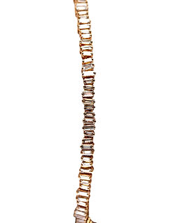 18k Rose Gold Edgy Tennis Bracelet featuring 3.82ct of Baguette Diamonds