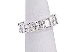 Platinum Eternity band with 5.83 carats (0.33ct each) of Radiant Cut diamonds
