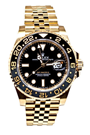 Rolex 18K Yellow Gold GMT Master II with a jubilee band