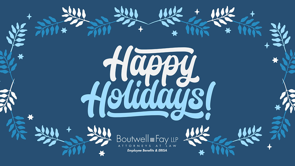 Happy Holidays from Boutwell Fay!