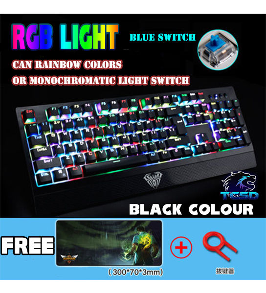 AULA Mechanical RGB and led keyboard