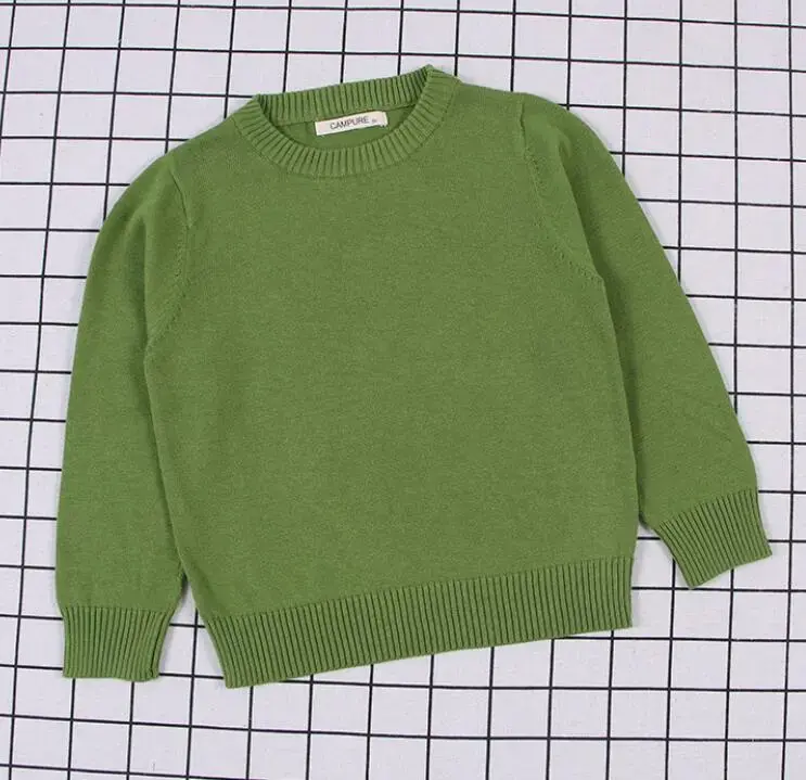Thumbnail: New 2022 Baby Boys Girls Sweater Kids Pullover Solid Color Cotton Knitwear