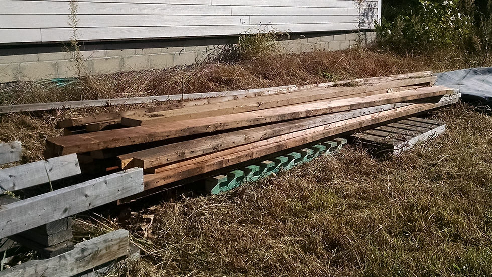 Reclaimed Lumber from a building demo