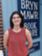 Darya in front of Bryn Mawr Bookstore