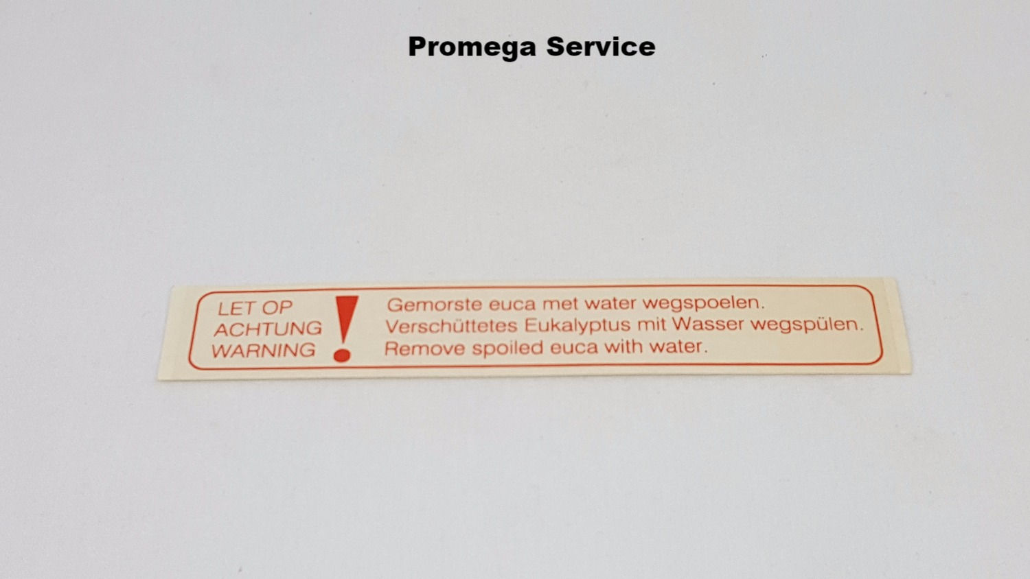 90610804 Sticker waarschuwing euca (stoom) Cleopatra Pharo