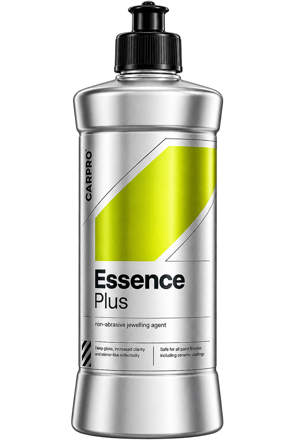 CARPRO Essence Plus bottle against a black background