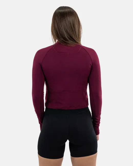 Swift 1/2 Zip Crop - Mulberry