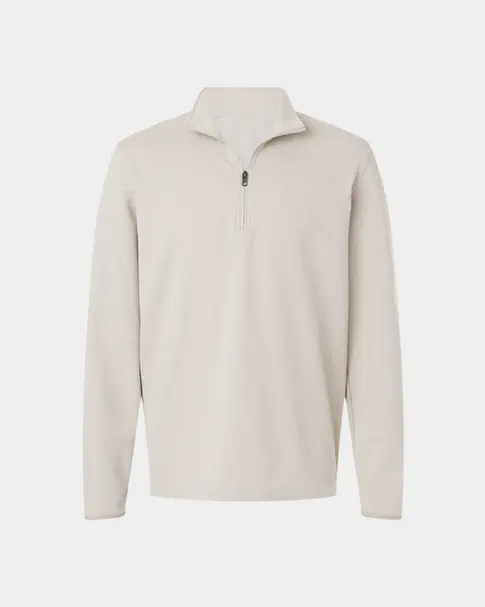 Premium Terry-Tech Quarter Zip - Salt