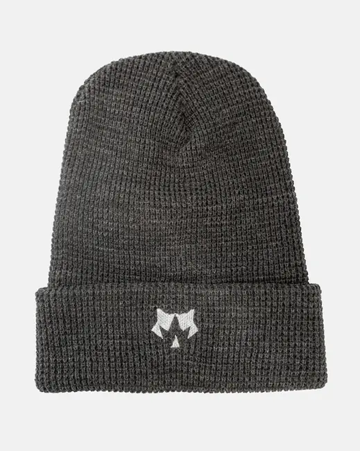 Waffle Cuff Beanie - Charcoal