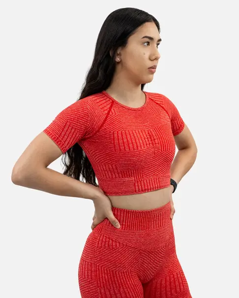 Defy Crop Top - Rose