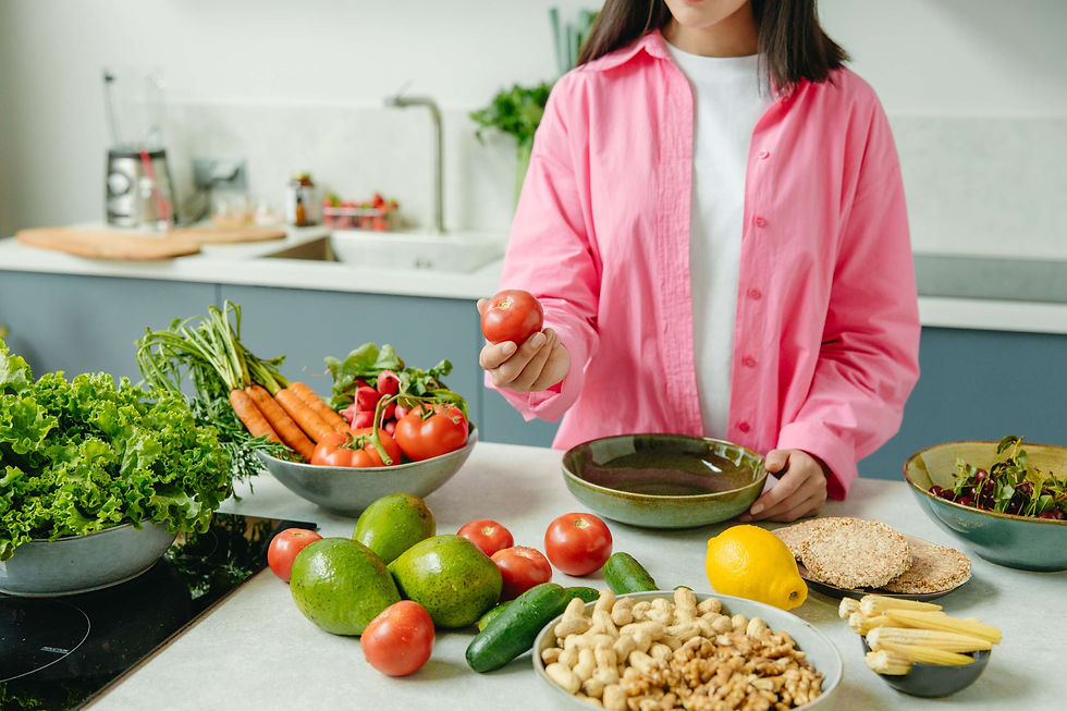 Add fresh fruits and nutritious vegetables for increase in carbs content in your balanced diet