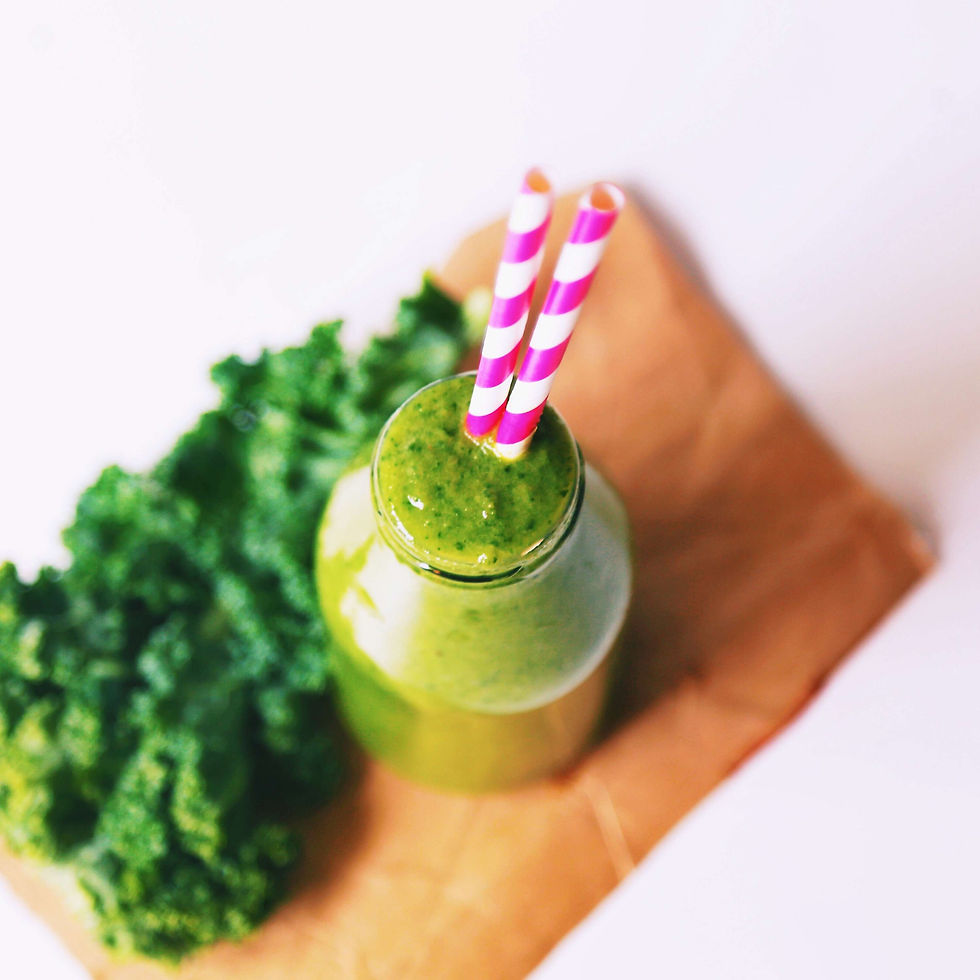 A healthy tasty and oil free breakfast recipe of Green Vegetables Smoothie.