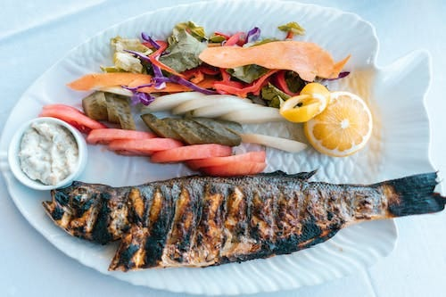 A healthy & tasty recipe of Baked Fish with Roasted Vegetables cooked for Dinner.
