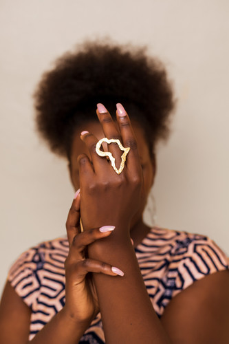 Brass Stencil Africa Map Ring | Bold in Africa