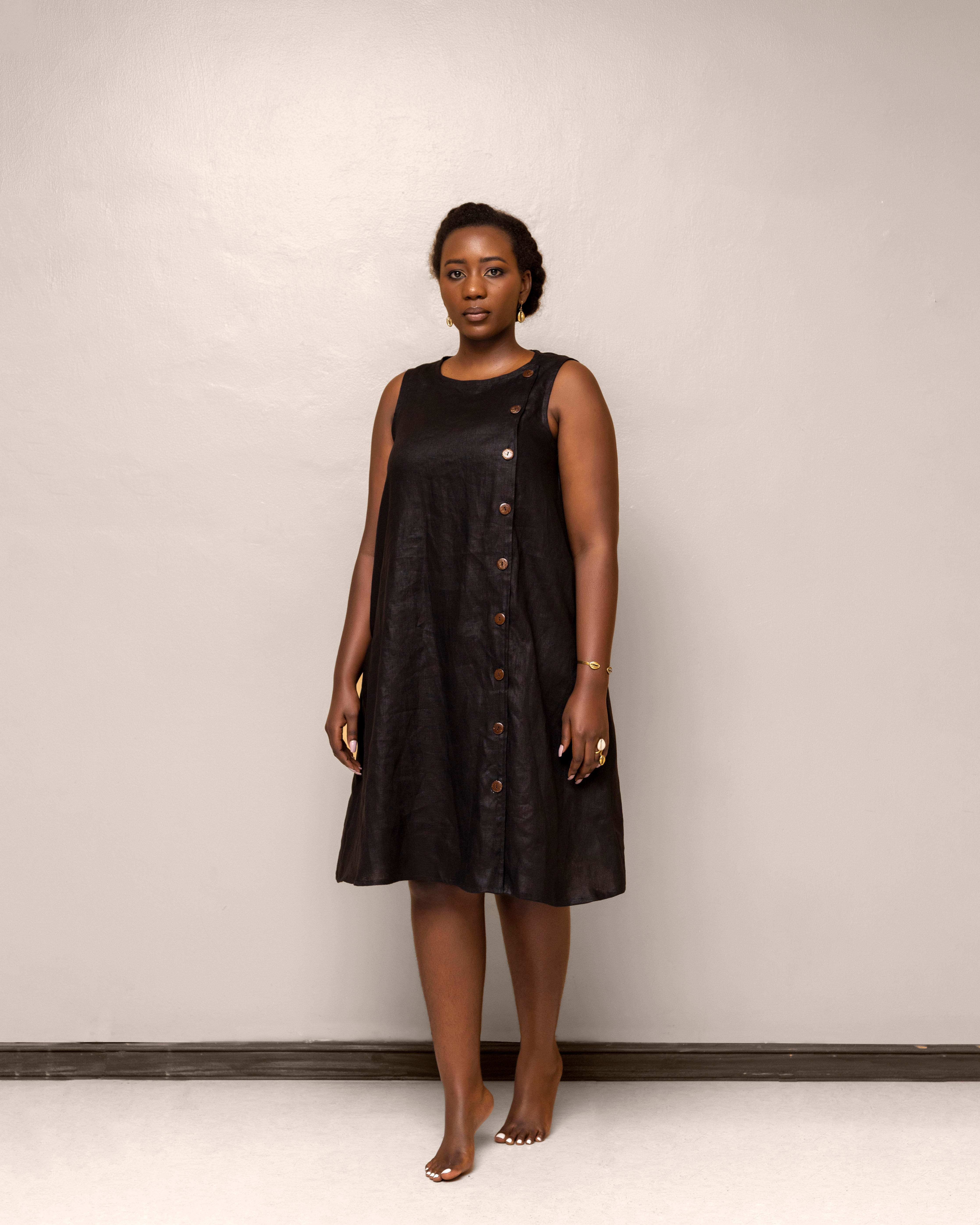 Mpaano Midi - Black Tea Linen