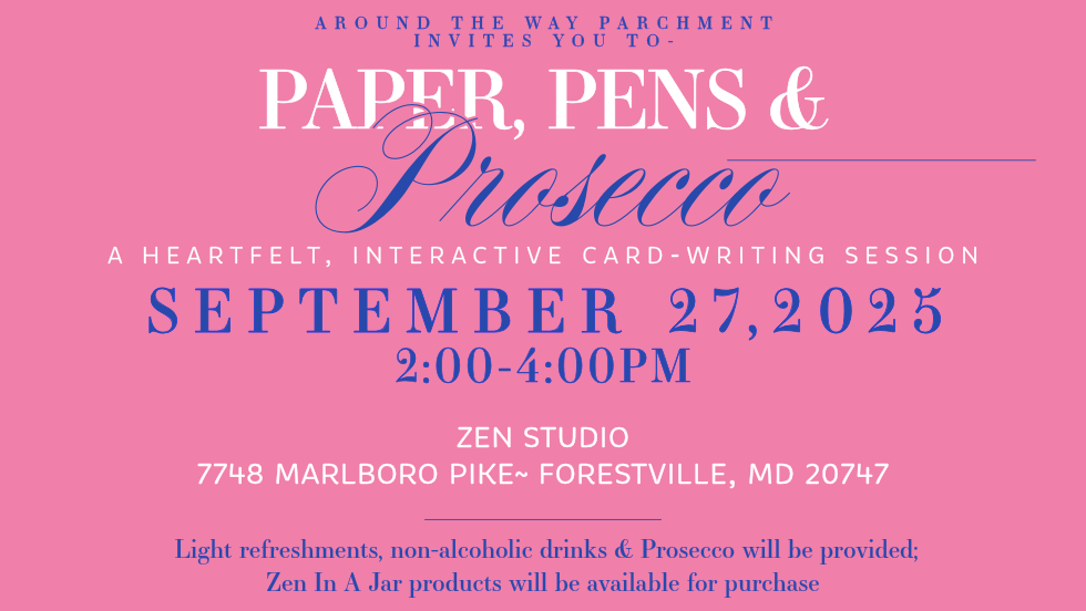 (ZEN IN A JAR) Paper, Pens & Prosecco: An Interactive Card-Writing Experience