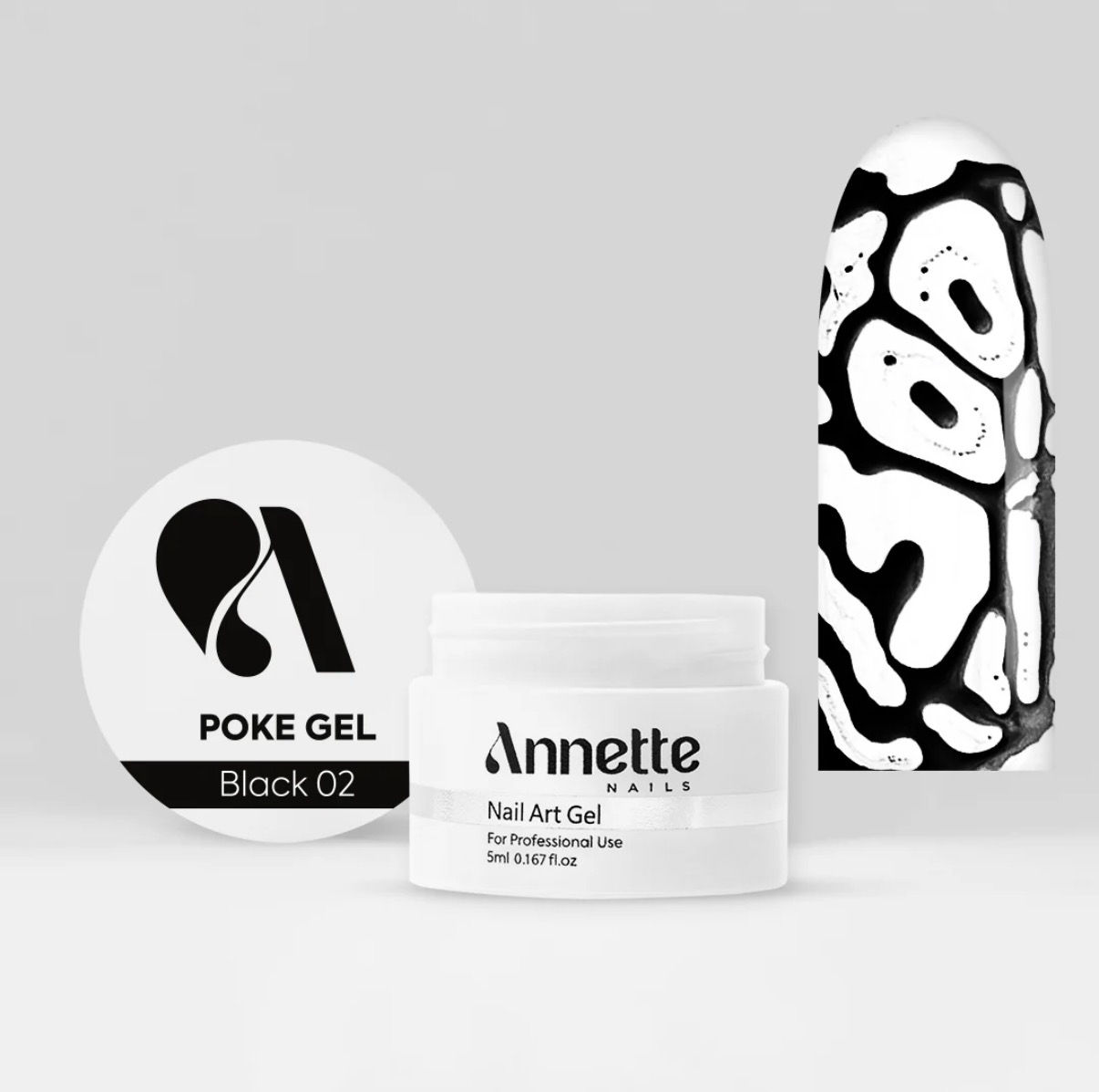 Poke Gel Black 02, Annette Nails