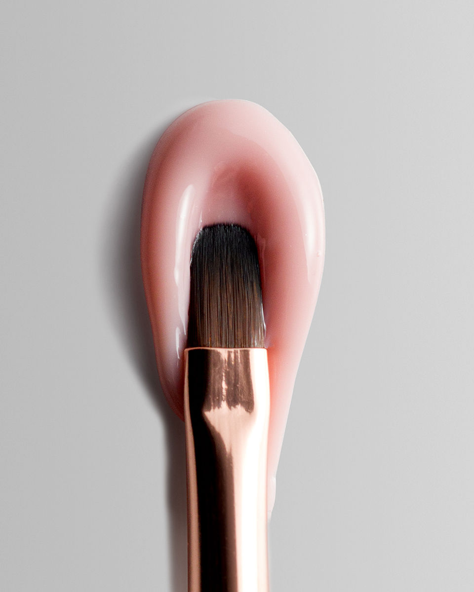 Thumbnail: DARK Brush Double Sided Black Brush - Oval Gel 6mm + Spatula 