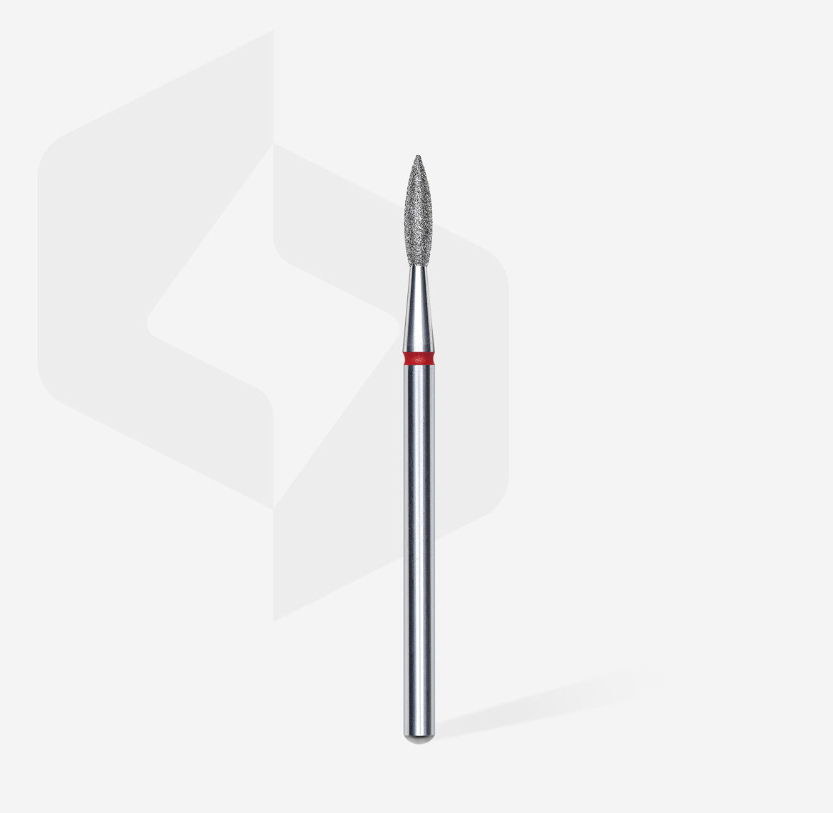 STALEKS Nail Drill Bit POINTED Red Flame 2.1 DIAMETER