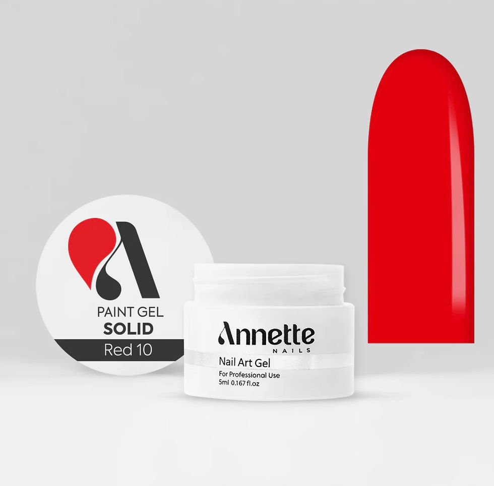 Thumbnail: Paint Gel 010 Red - Wipe 5ml Annette Nails