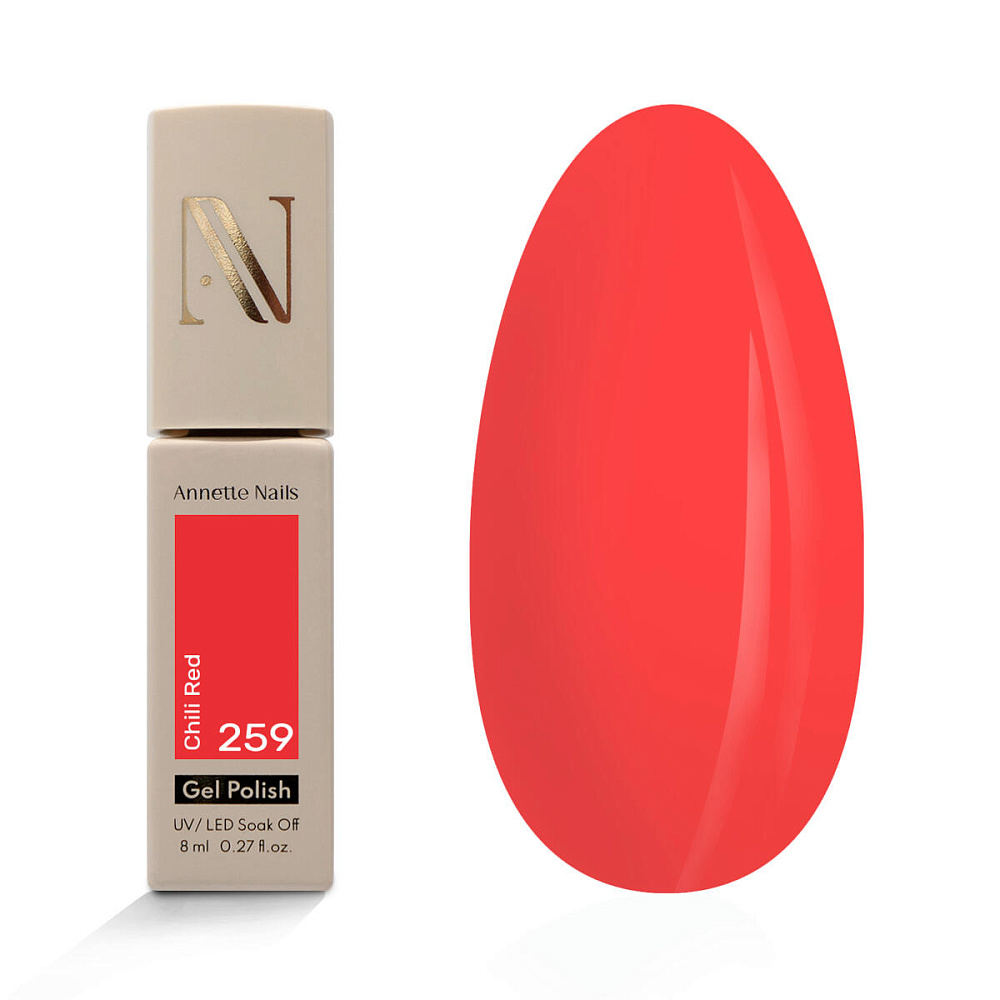 Gel Polish SUNSET’S KISS Chili Red 259 Annette Nails 