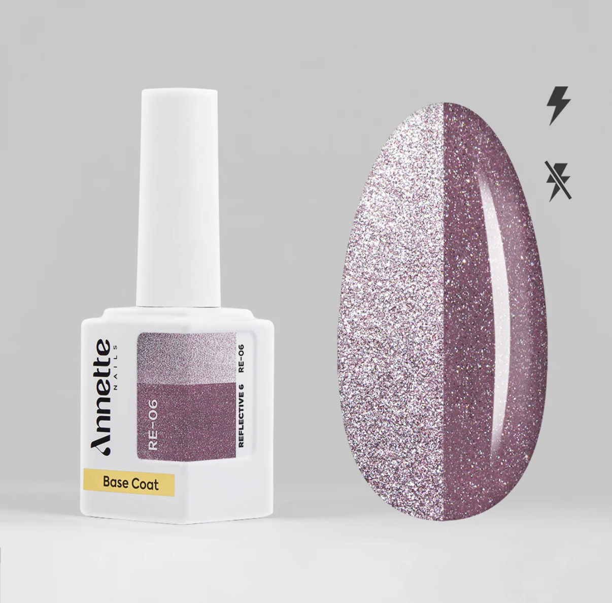 Rubber Base REFLECTIVE 06, 12ml Annette Nails 