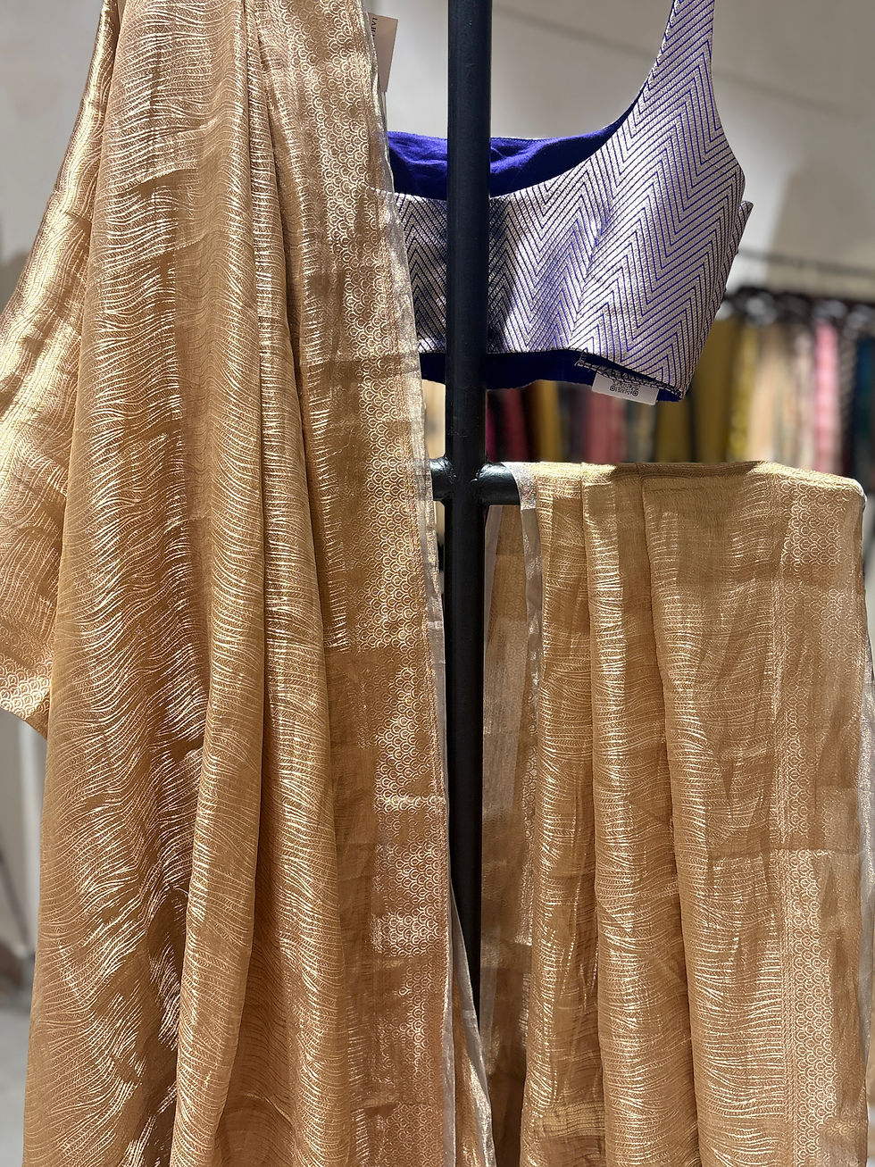 Thumbnail: Rani Collection- Gold Tissue Banarasi Silk