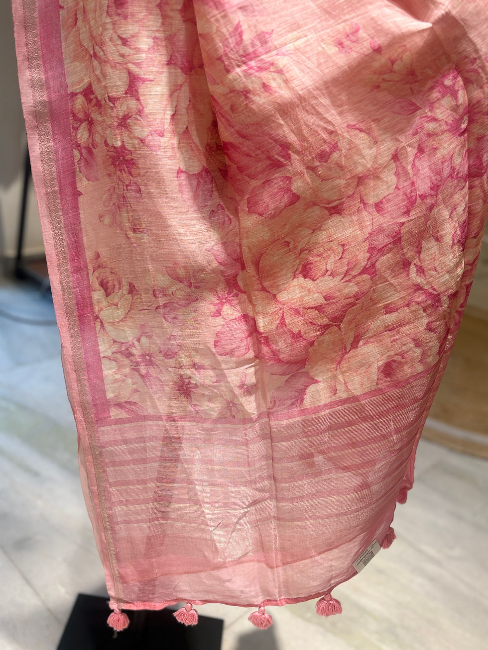 Thumbnail: Summer Whispers - Pink  Floral Silk