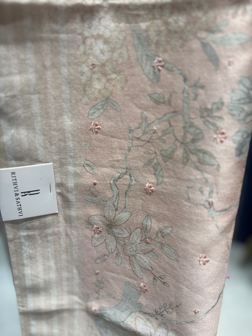 Thumbnail: Summer Whispers - Peach Floral Cotton