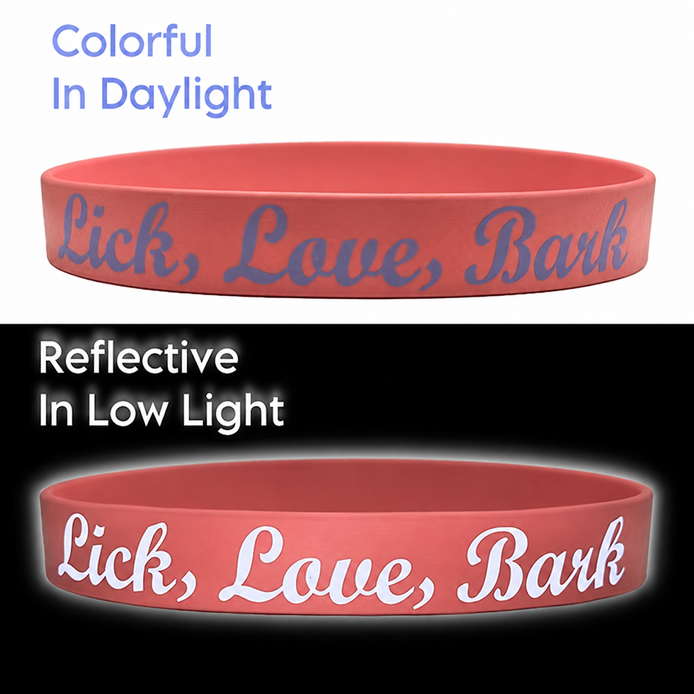 Thumbnail: live love bark reflective custom personalized waterproof BioThane dog collar handle