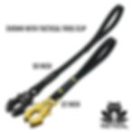 Thumbnail: 12 and 18 inch short traffic tab biothane leashes with tactical swivel frog clip
