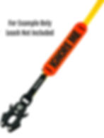 Thumbnail: BioThane elastic bungee dog leash wrap on tactical dog leash with frog clip