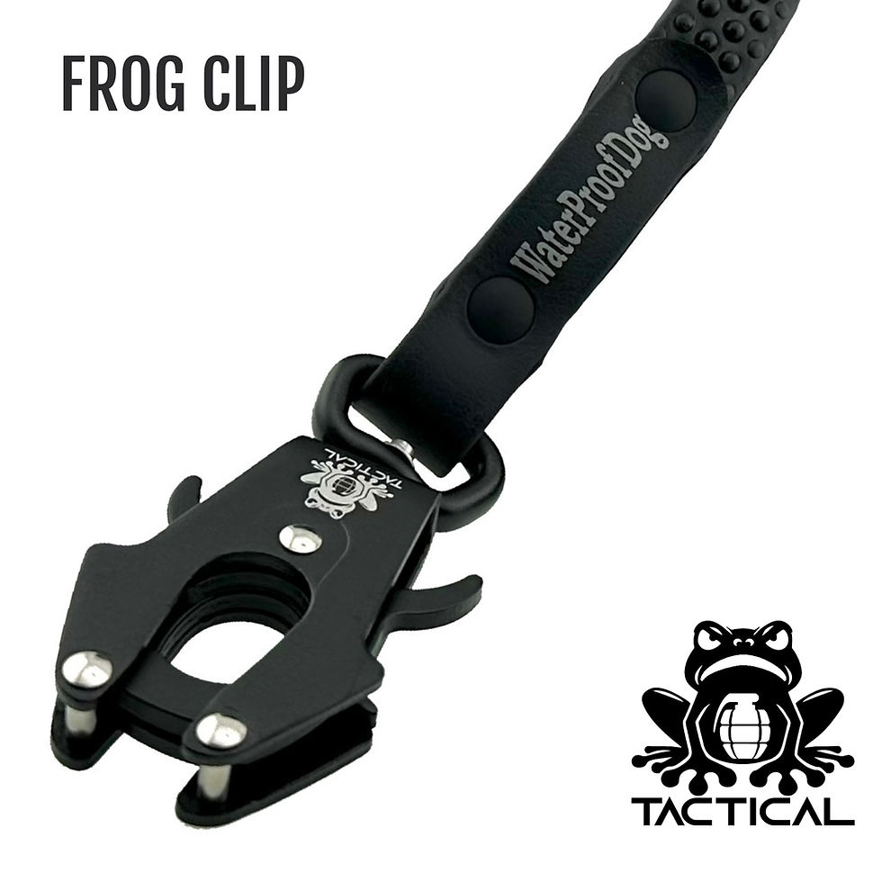 Thumbnail: swivel tactical frog clip in black for custom biothane waterproof dog leash