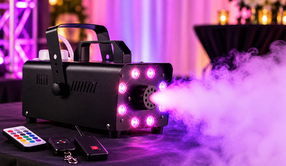 Fog machine rental with LED lights for events in Central Arkansas