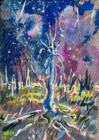 Night scape with tree study 2