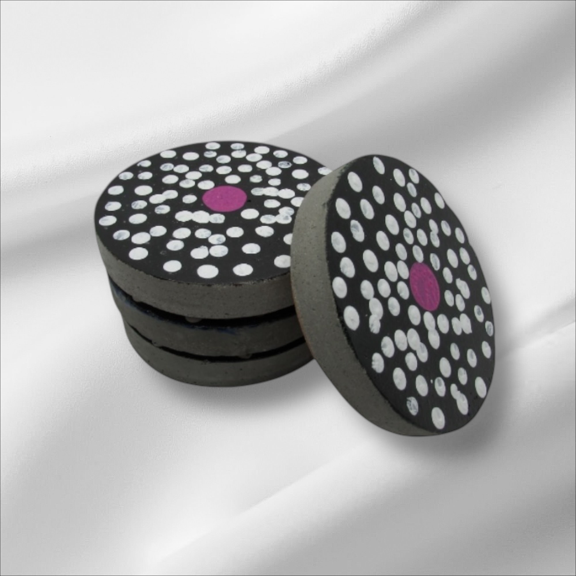 Coaster Set - Dotty Red - 4 Pack