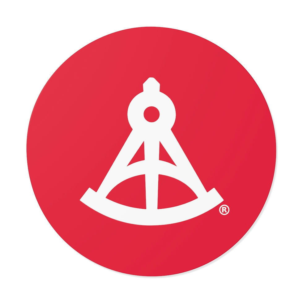 Thumbnail: Optimistic American Red Round Vinyl Stickers