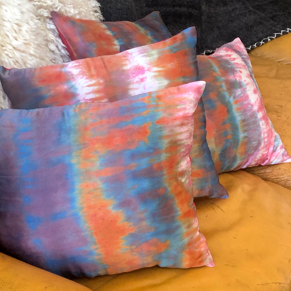 Sunrise in Stok Silk Pillows (Pair)