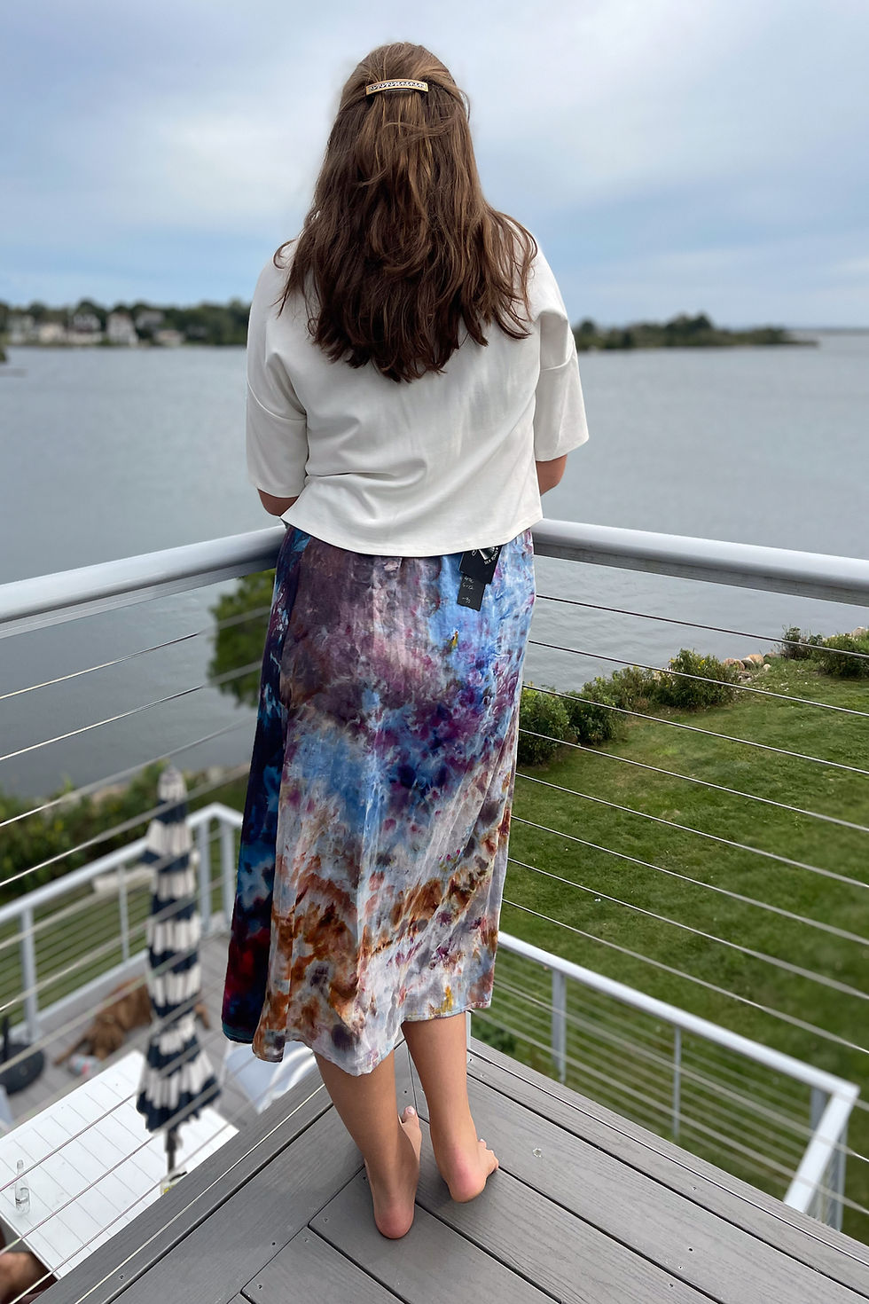Thumbnail: Aurora Borealis Linen Skirt