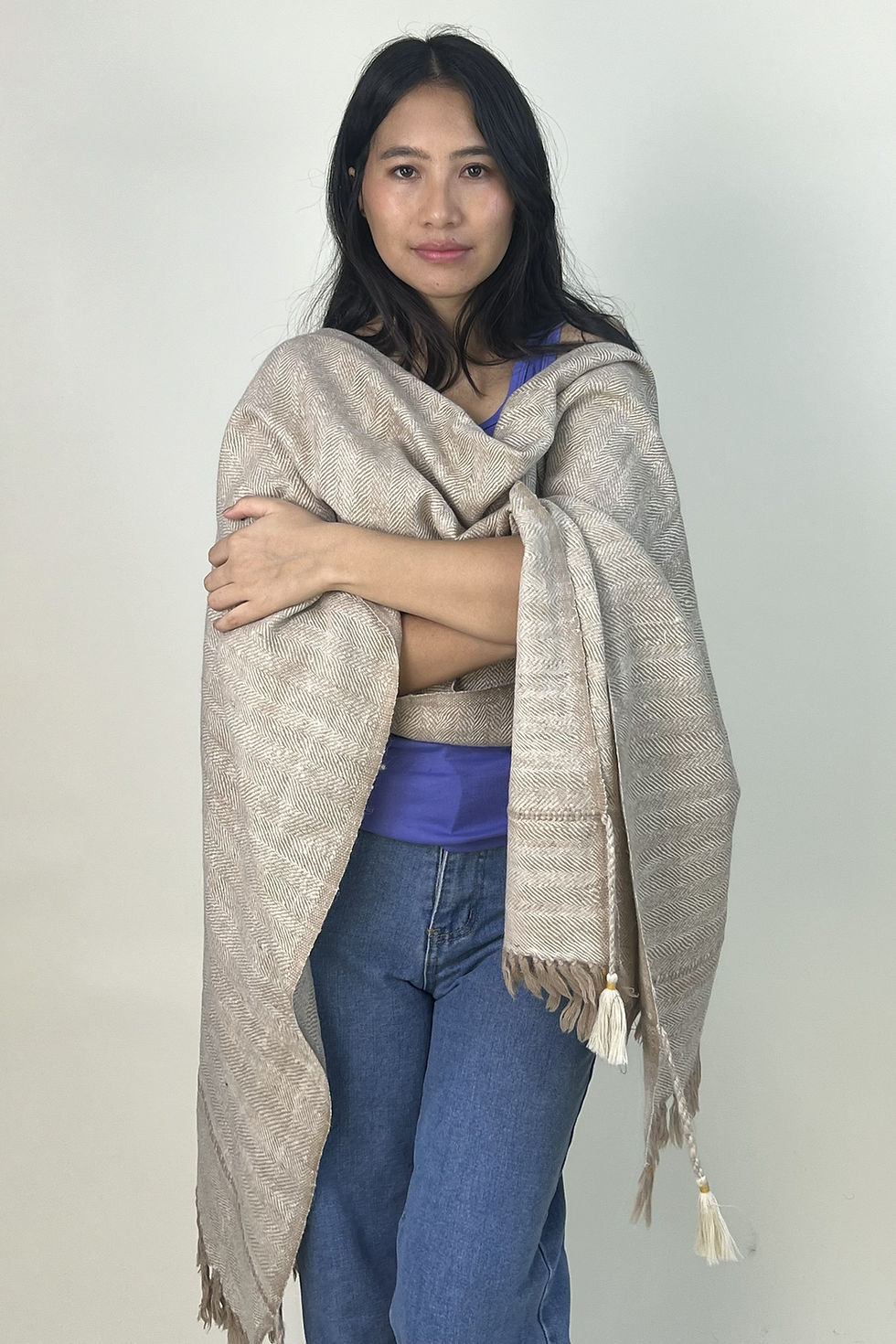 Thumbnail: Tasseled Sugar Khullu Shawl