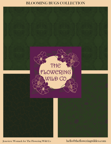 ABSTRACT WOODLAND DARK GREEN