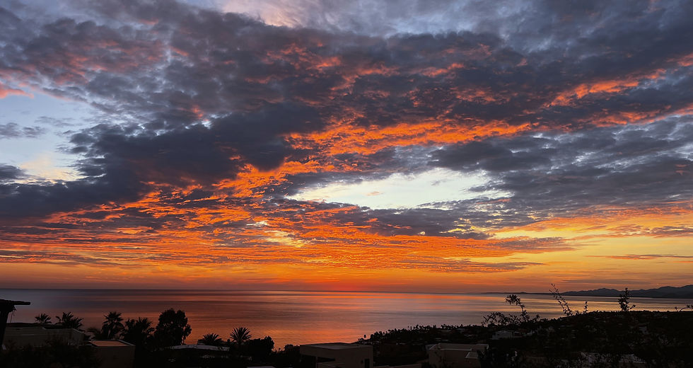 Storm Season in Baja Sur. Sunrise over the Sea of Cortez in Los Barriles, BCS