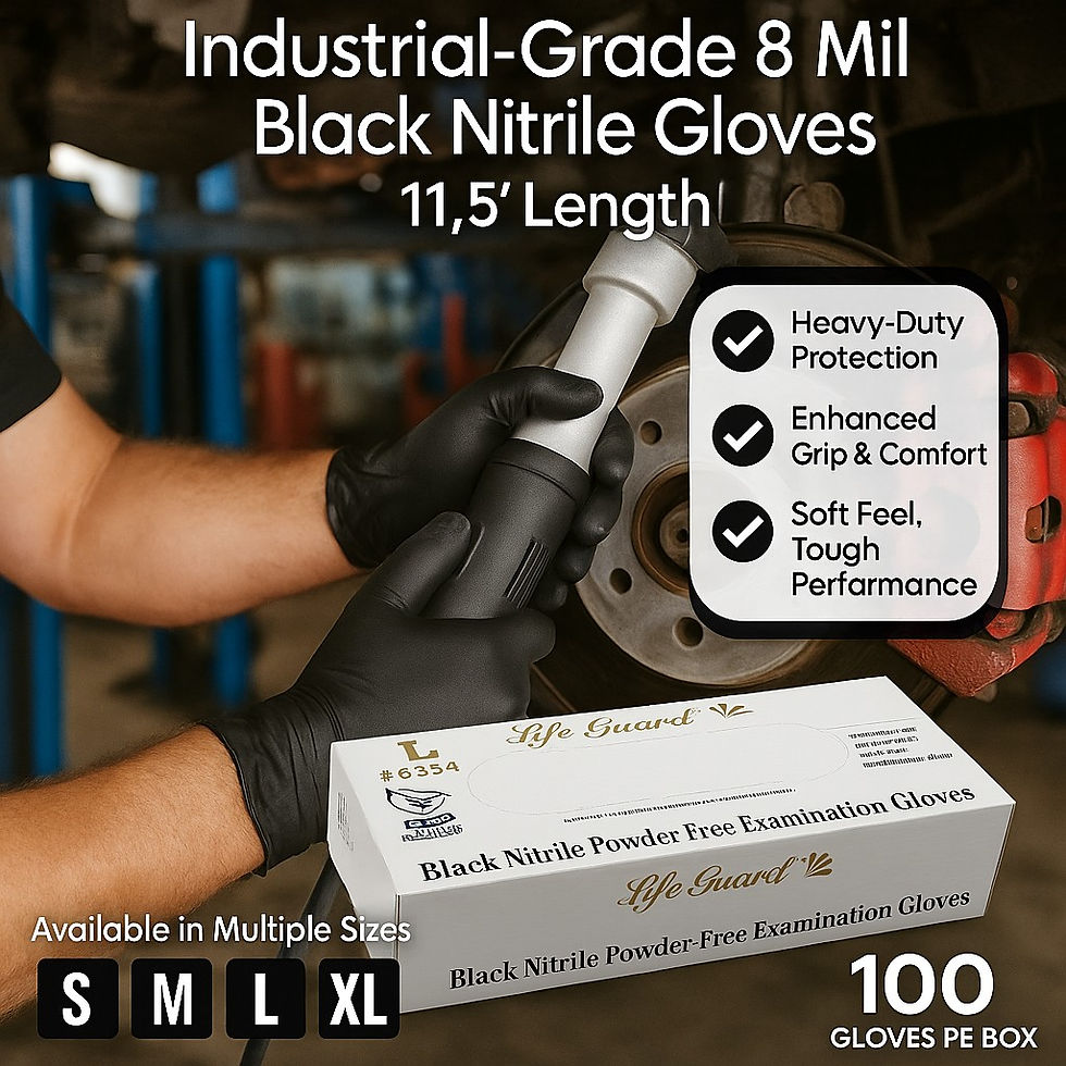 Thumbnail: 4 mil Nitrile Examination and General Purpose Gloves (Black)