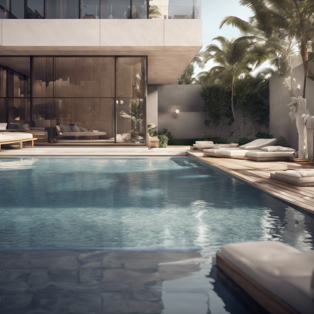 A sleek and modern lap pool