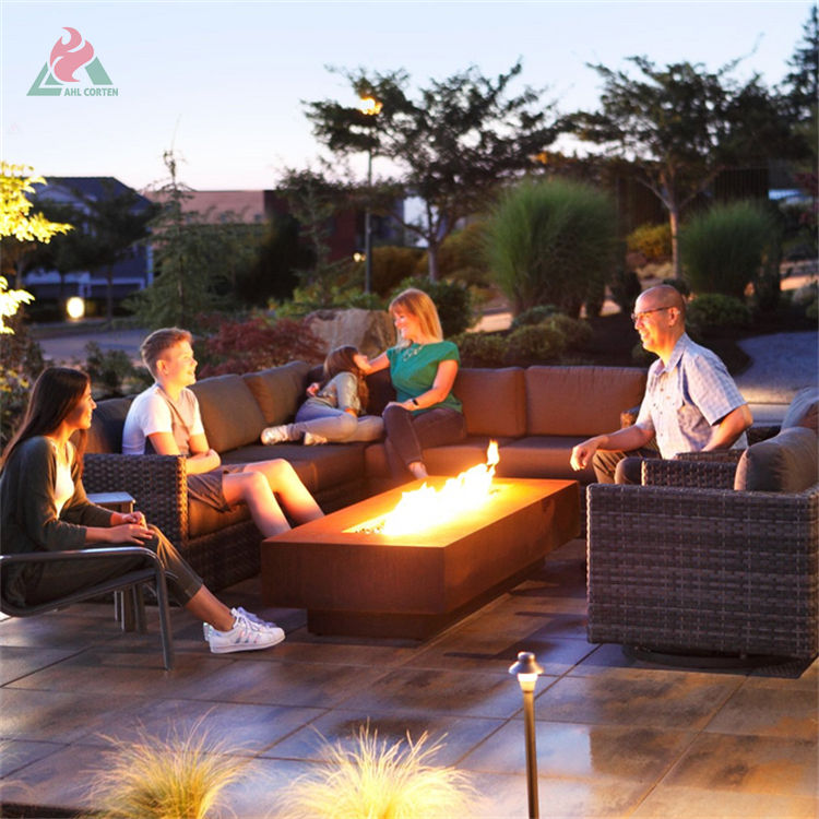 Thumbnail: Corten Steel Fireplace Patio Furniture Gas Fire Pit